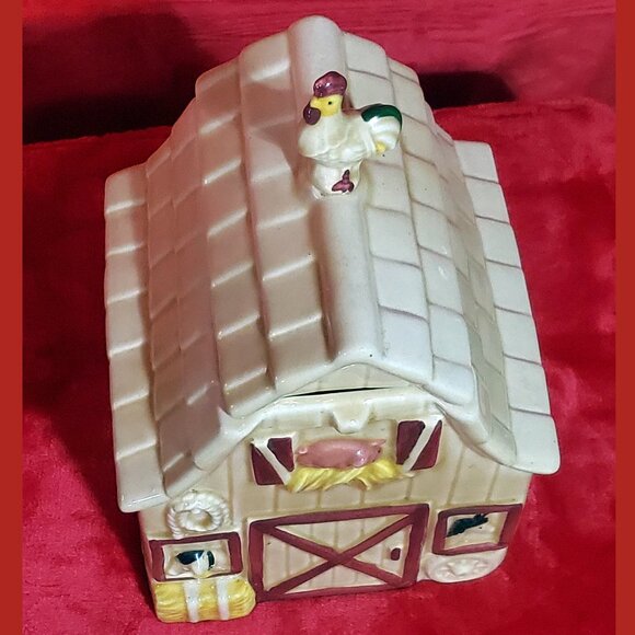 Metlox Cookie Jar MAC'S BARN VINTAGE Poppytrail VERY RARE Hard to Find ROOSTER - Picture 5 of 16